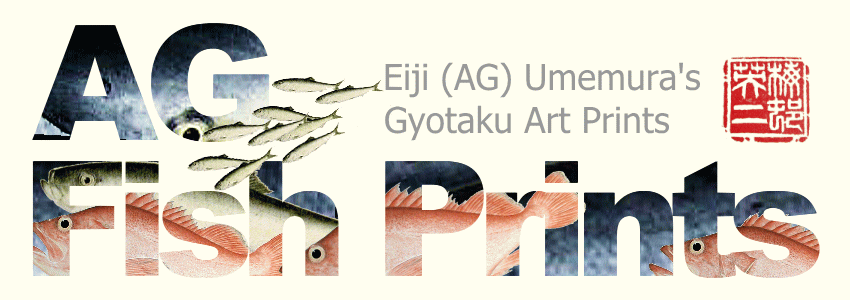 Eiji (AG) Umemura's Gyotaku fish frint arts